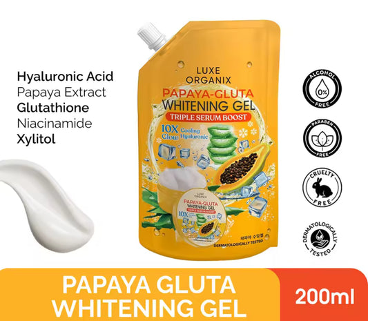 LUXE ORGANIX Papaya+Gluta Whitening Gel 200ml
