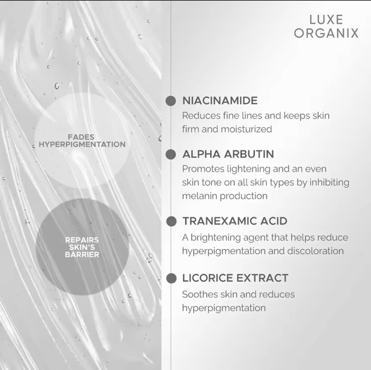 Luxe Organix Intensive Whitening Underarm Cream 10% Niacinamide 40g