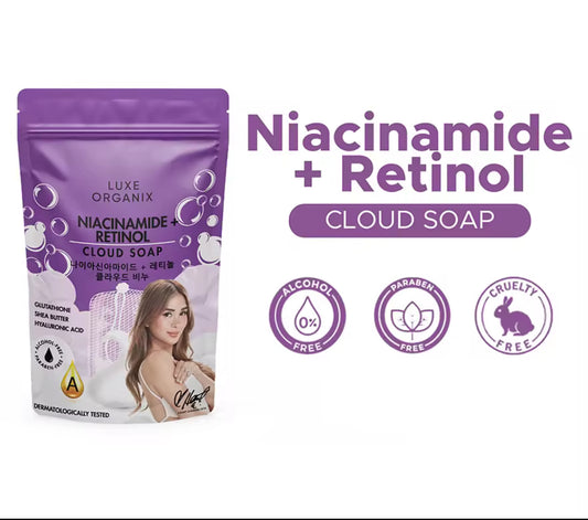 LUXE ORGANIX Niacinamide + Retinol Cloud Soap 180g