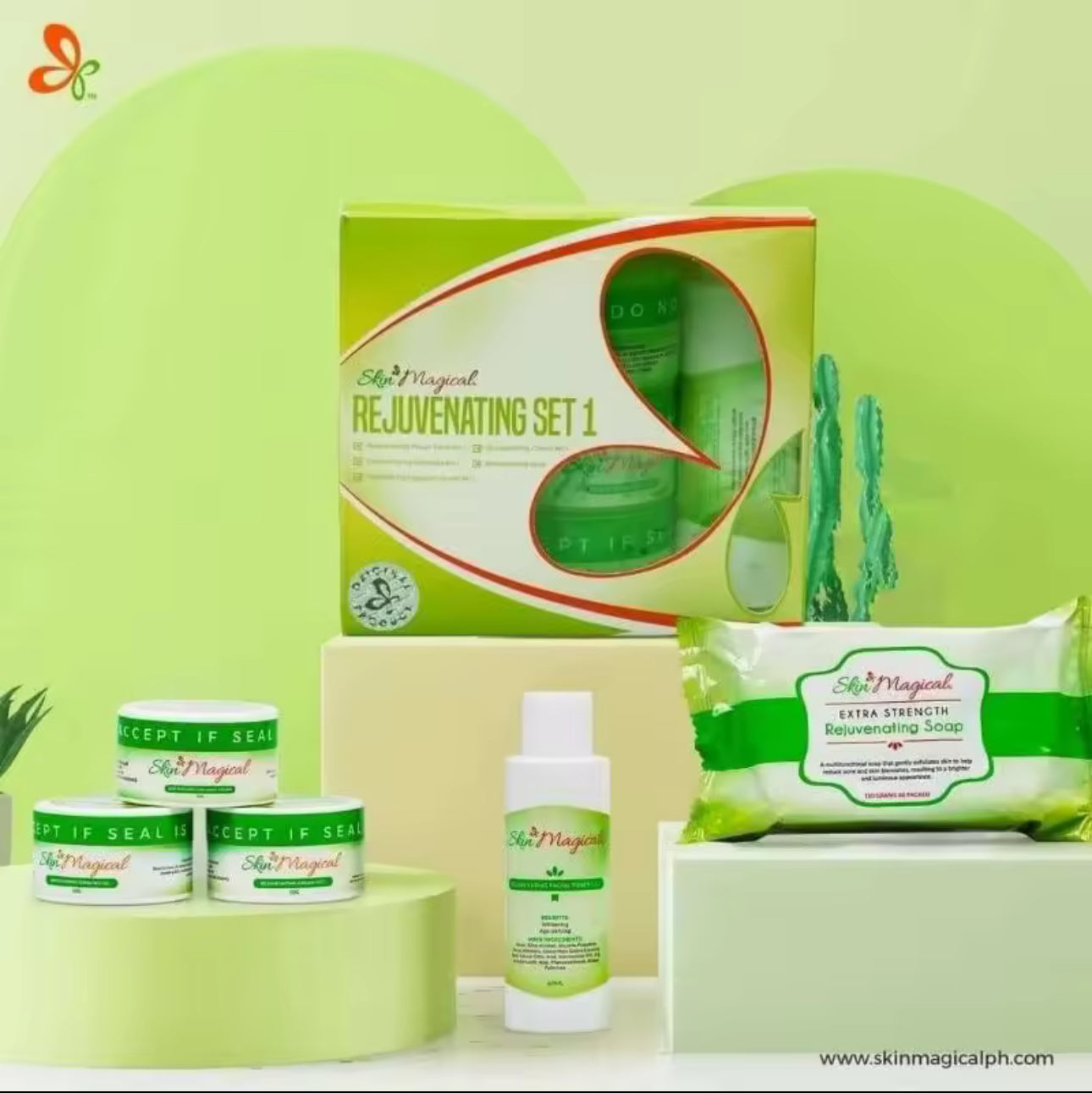 Skin Magical Rejuvenating Set 1 Skin Whitening Peeling Acne Set