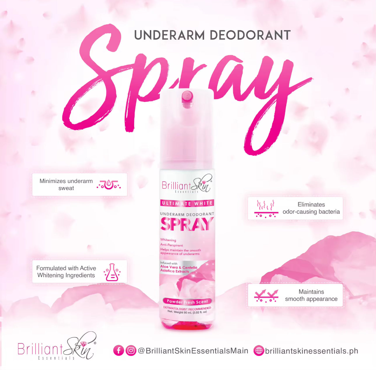 Brilliant Underarm Deo Spray Ultimate White 60ml