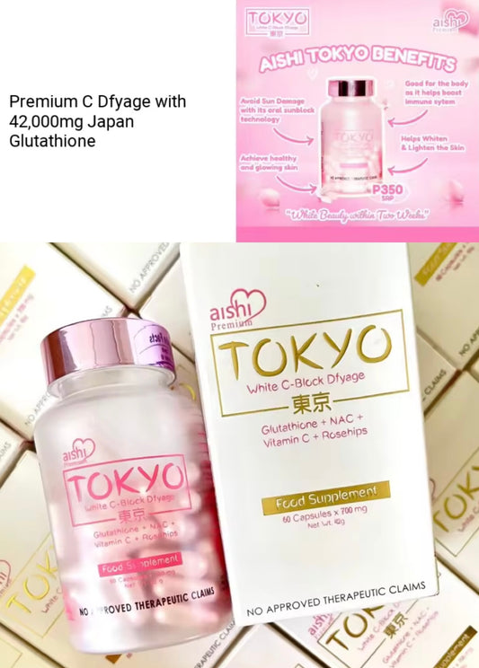 Tokyo White Aishi Premium C Dfyage (Premium 42,000mg Japan Glutathione)