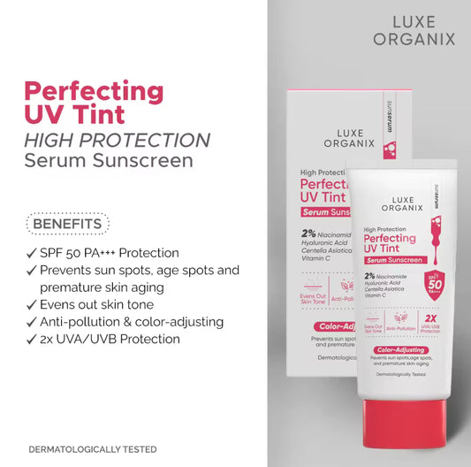Luxe Organix High Protection Perfecting UV Tint Serum Sunscreen SPF 50 PA +++ 40g