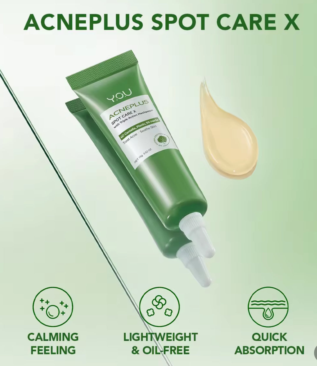 Y.O.U AcnePlus Triple Action Spot Care X | Acne Treatment | Calm Redness | Acne Scar Remover 15g