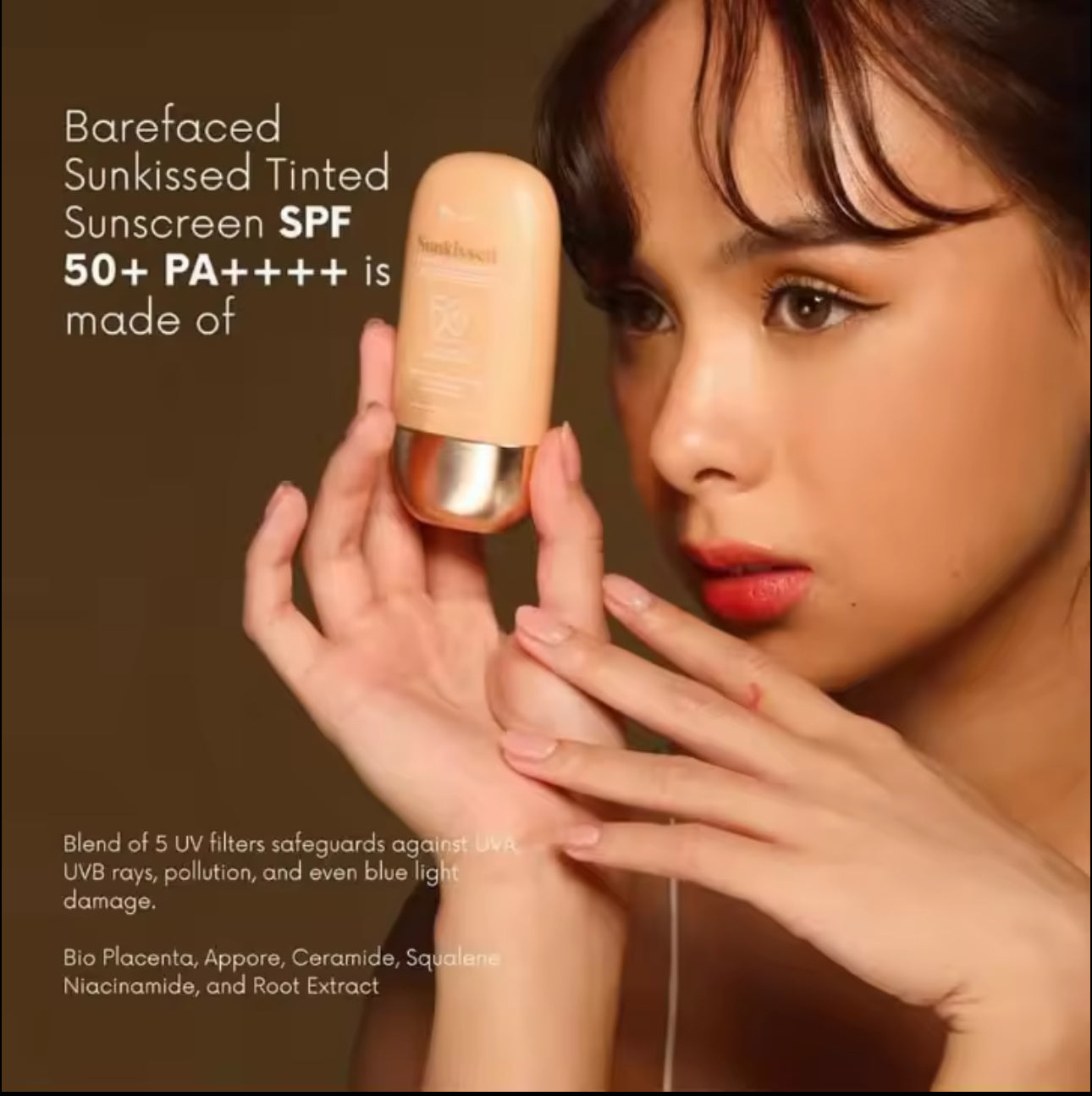 Barefaced Tinted Sunscreen with Bio-Placenta & Appore Spf50 PA++++