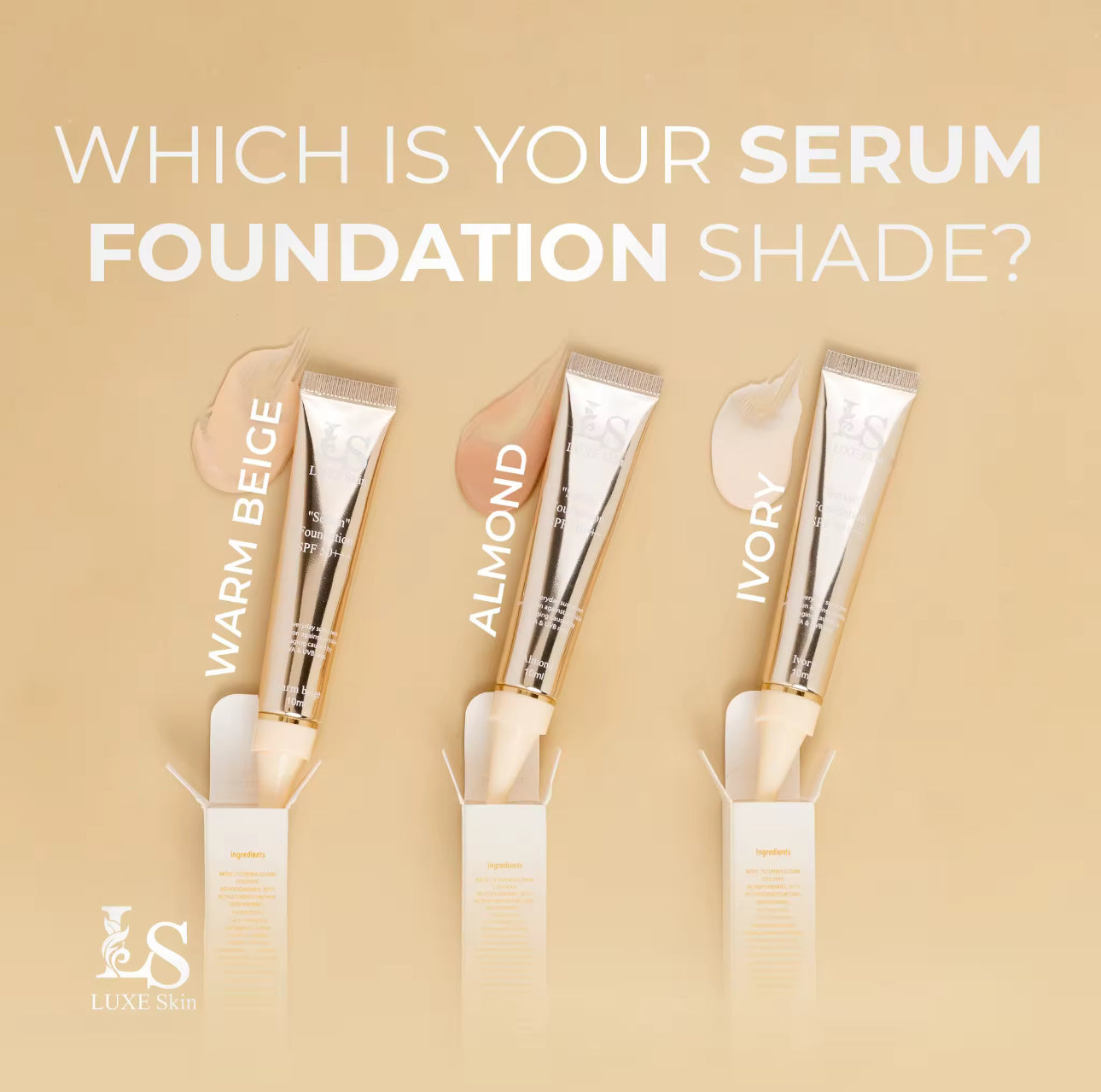 Luxe Skin Travel Size Serum Foundation | Warm Beige