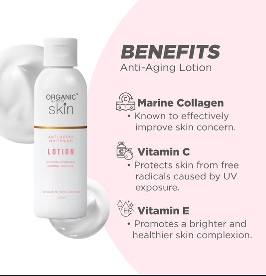 Organic Skin Anti-Aging Whitening Lotion 100ml