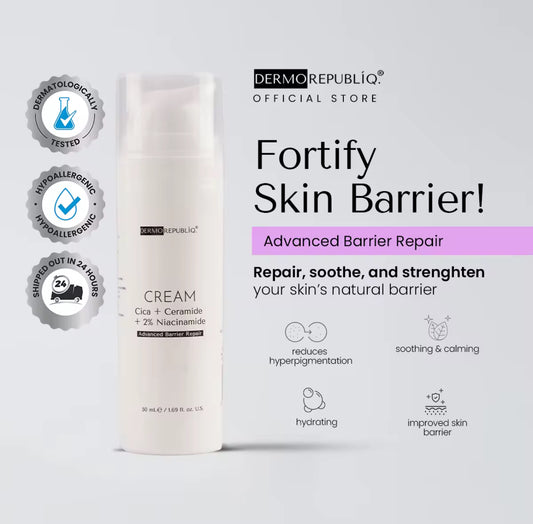 Dermorepubliq Cica + Ceramide + 2% Niacinamide Intensive Barrier Repair Cream - 50g
