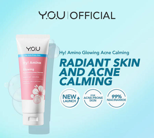 Y.O.U Hy! Amino Glowing Acne Calming Deep Cleanser l Radiant Skin and Acne Calming l 100ml