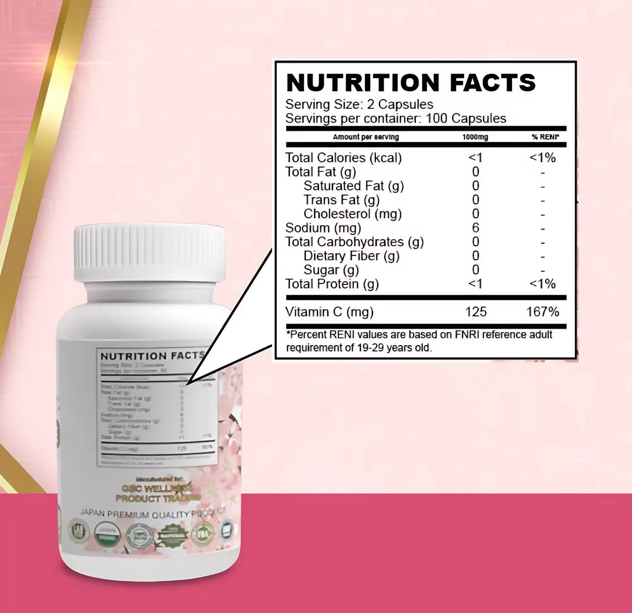 UME-THIONE 100CAPS S ACETYL GLUTATHIONE WITH VIT C AND COENZYME Q10