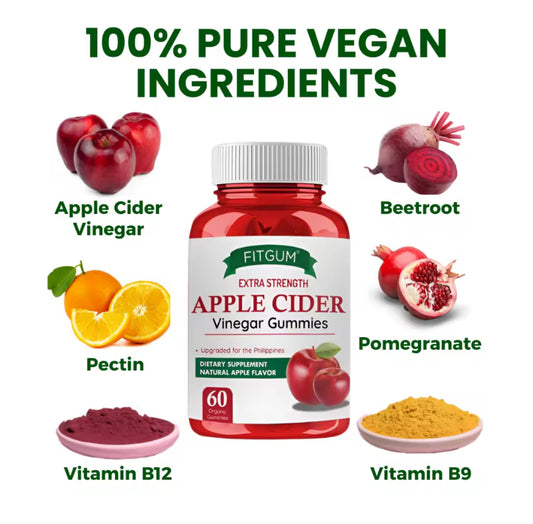 Fitgum Apple Cider Vinegar |GUMMIES Glutathione | 60 gummies