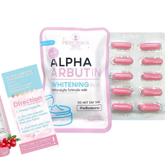 Alpha Arbutin Caps 3 Plus Collagen Whitening by Precious Skin | Authentic 💯 from Thailand