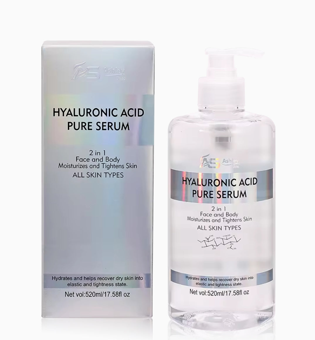 ACID Hyaluronic Pure Serum 2 in 1 Face and Body Moisturizes Tightens Skin 520ml by Ashley Shine