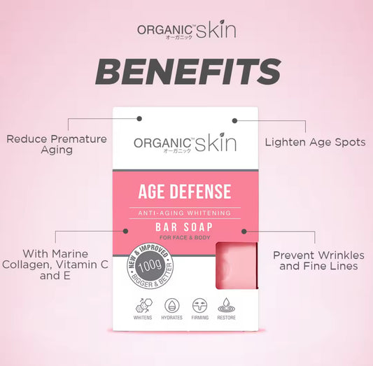 Organic Skin Japan Age Defense AntiAging Whitening Soap 100g Anti Aging