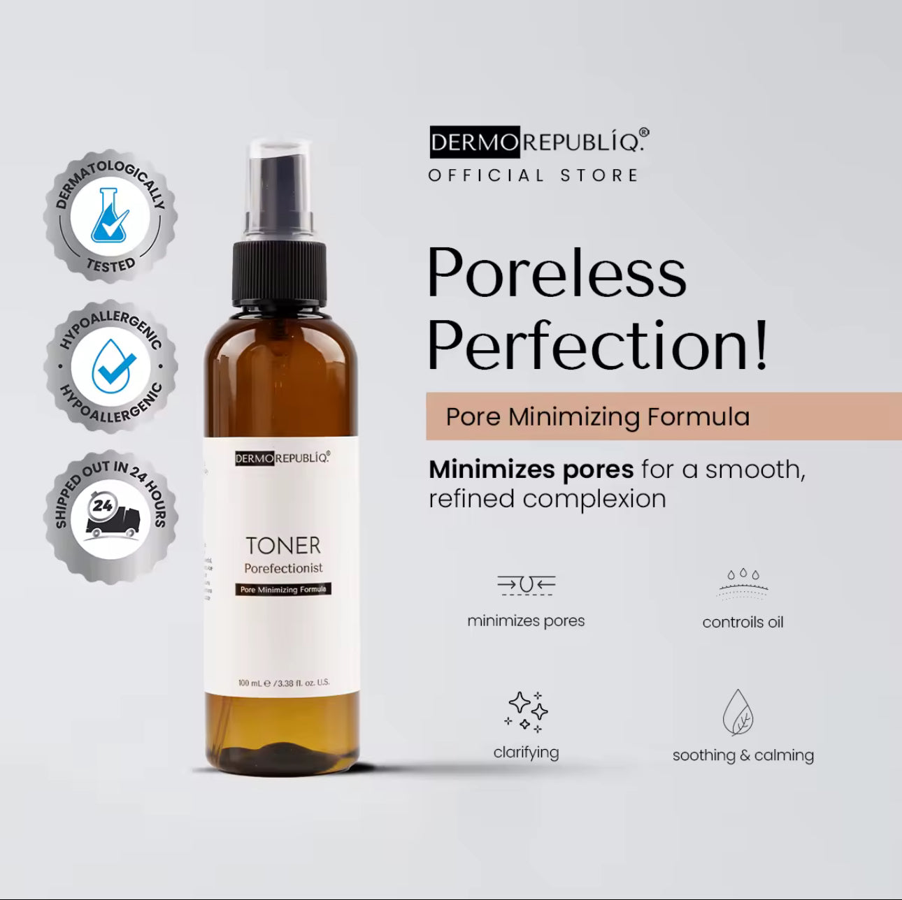 Dermorepubliq Porefectionist Pore Minimizing Toner with Apple Extracts and Niacinamide | 100ml