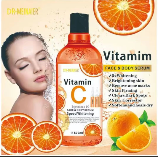 DR. MEINAIER Vitamin C Injection X 10 Face and Body Serum Speed Whitening 500ml