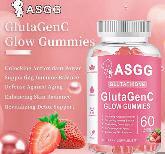 ASGG Glutathione Collagen Glow Gummies Original Anti-Aging Whitening Skin Collagen Gummies