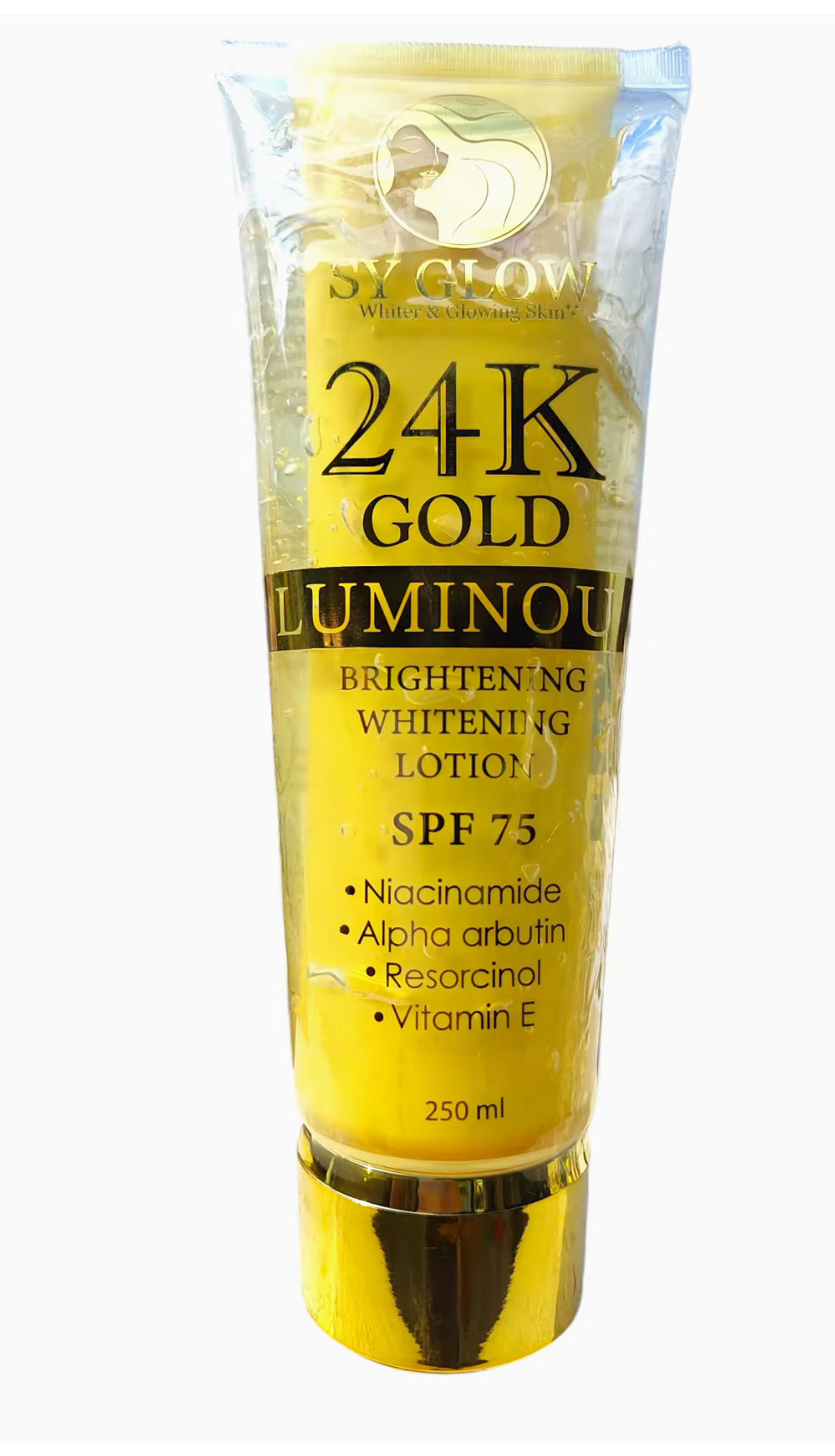 SY GLOW 24K GOLD LUMINOU BRIGHTENING WHITENING LOTION SPF75