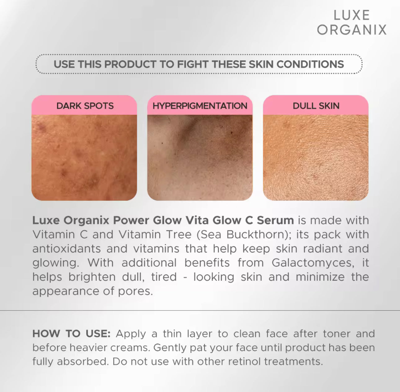 Luxe Organix Power Glow Vita Glow C Serum 30ml
