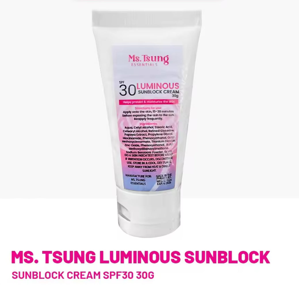 Ms. Tsung Luminous Sunblock Cream SPF30 30g