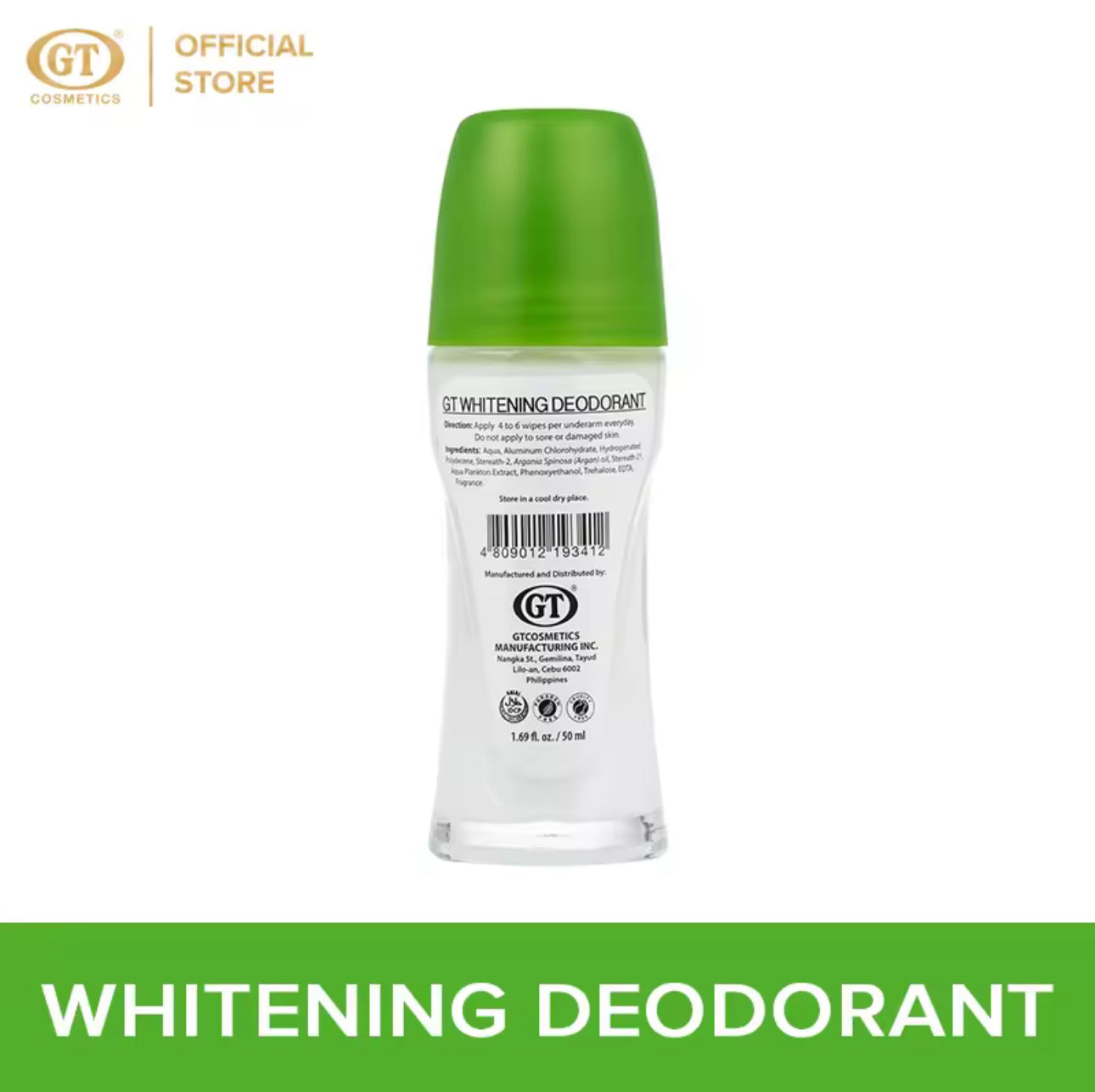 GT Whitening Deodorant with Moroccan Argan Oil