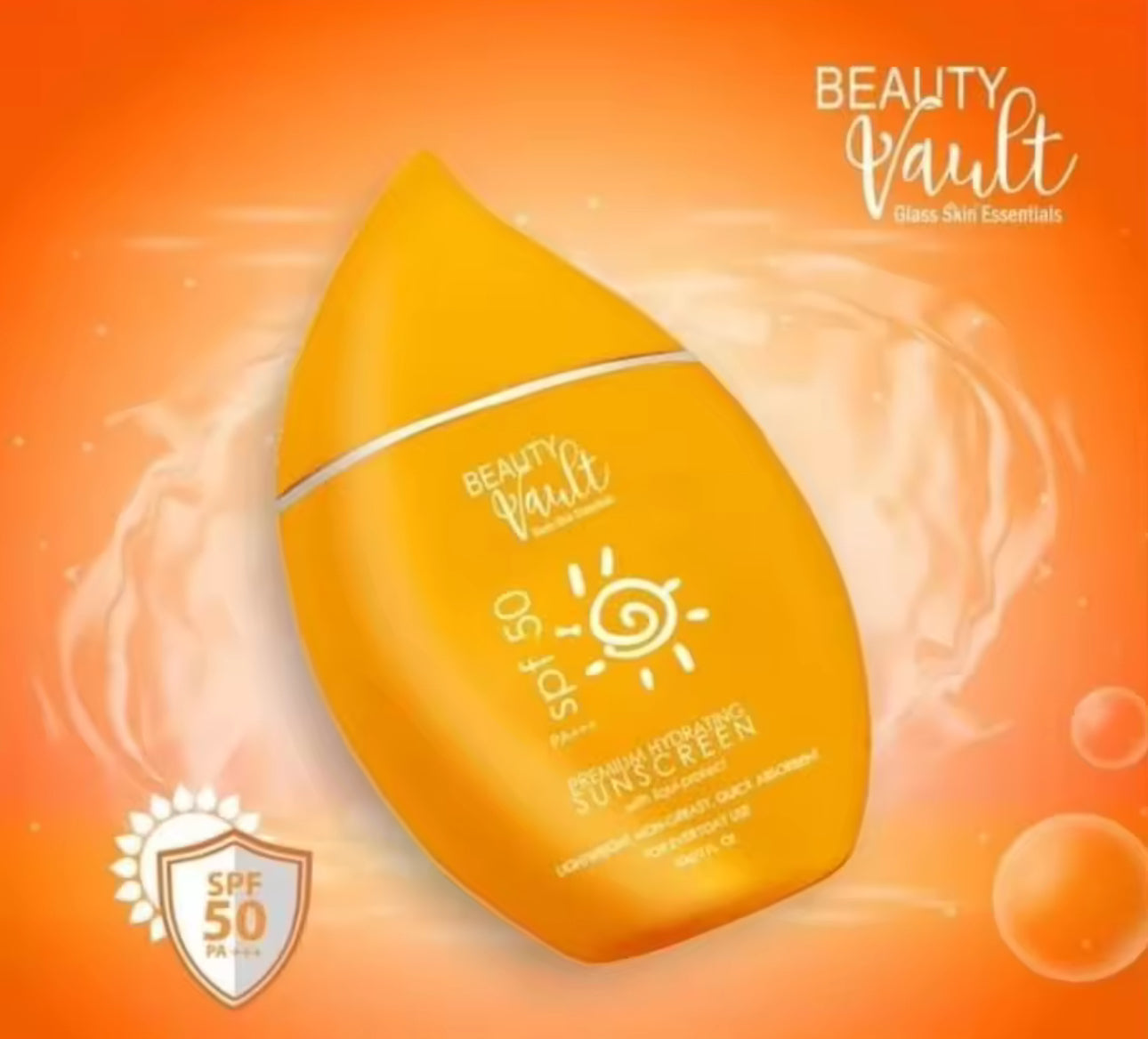 Beauty Vault Premium Hydrating Sunscreen SPF50