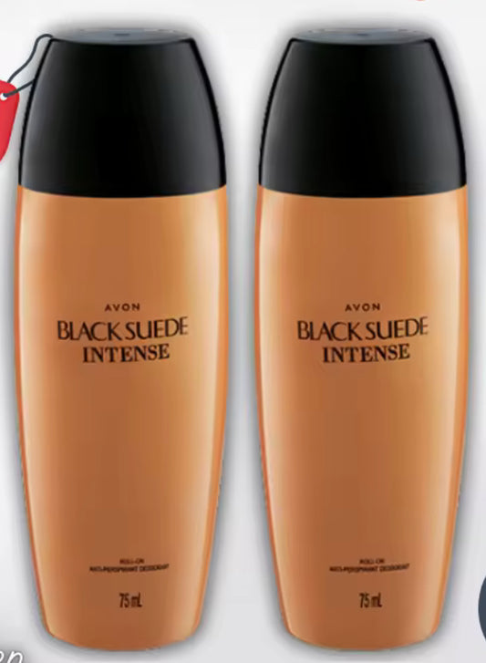 AVON BLACK SUEDE INTENSE Anti-Perspirant Deodorant Roll on for MEN ( 75mL ) 1pc