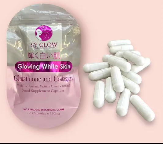 SY Glow Glowing White Skin Glutathione and Collagen 30capsules