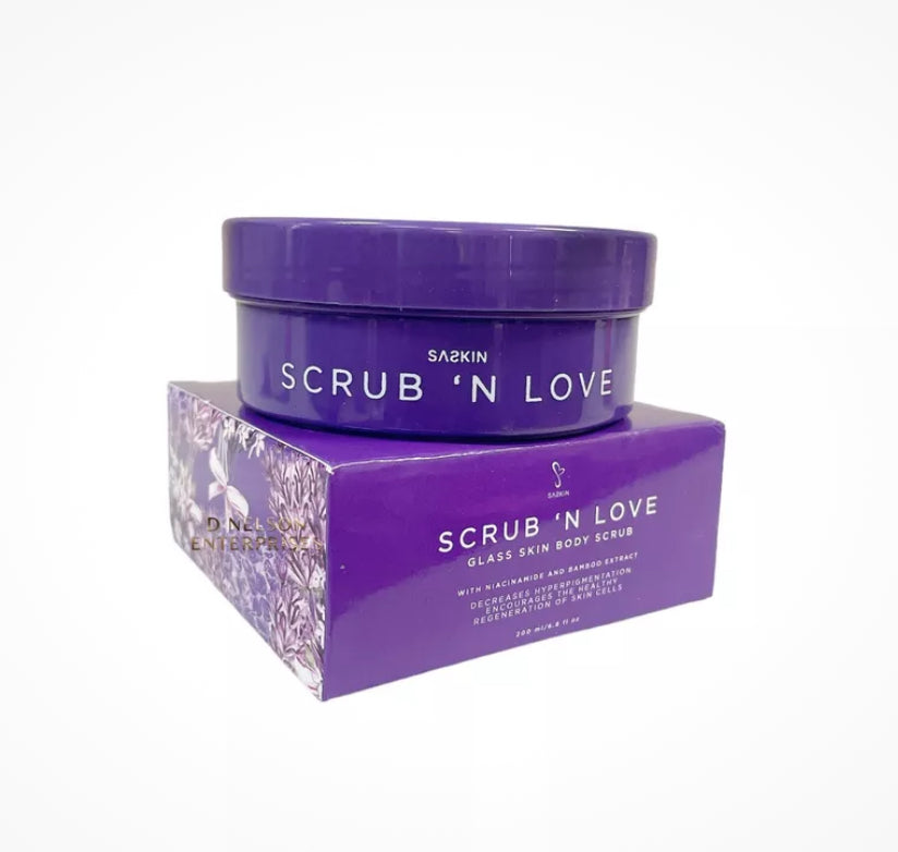 SASKIN SCRUB N LOVE GLASS SKIN BODY SCRUB 200ml