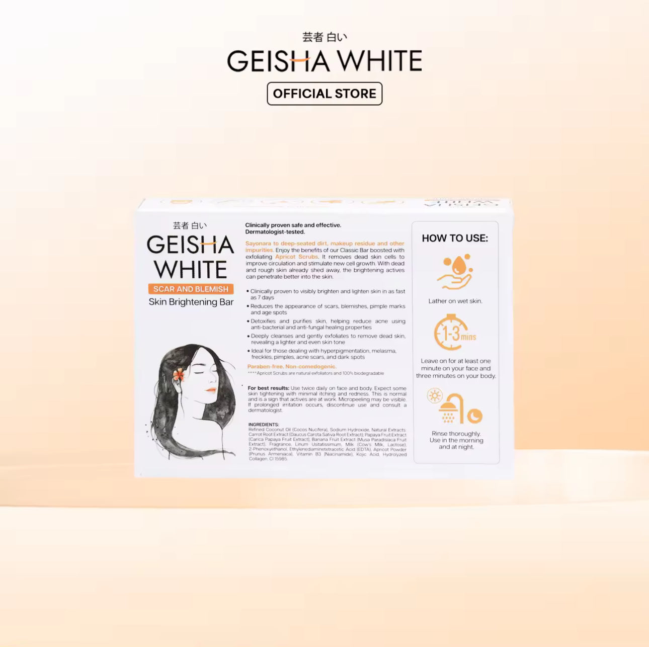 Geisha White Intense Exfoliating Kojic Bar 65gx2