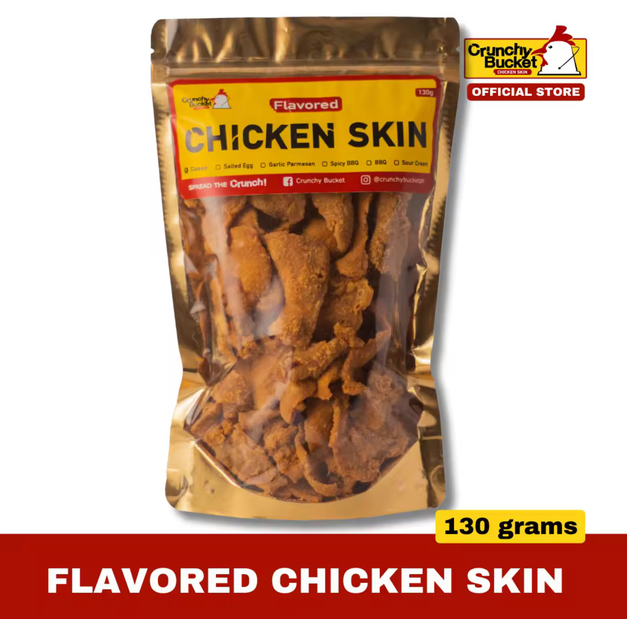 Flavored Chicken Skin - Crunchy Bucket (130g)