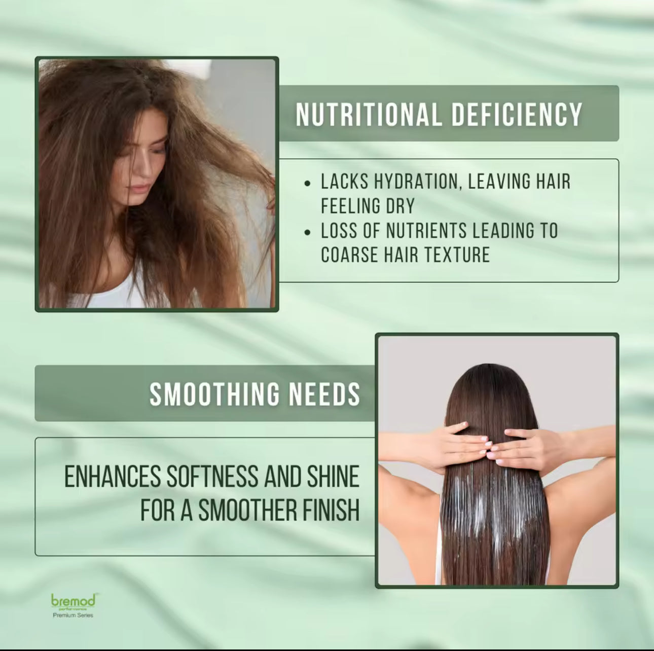 Bremod Premium Hair Herbal Conditioner | Gentle Cleanse Anti-Frizz Deep Repair Smooth Care Hair Growth | 350ML