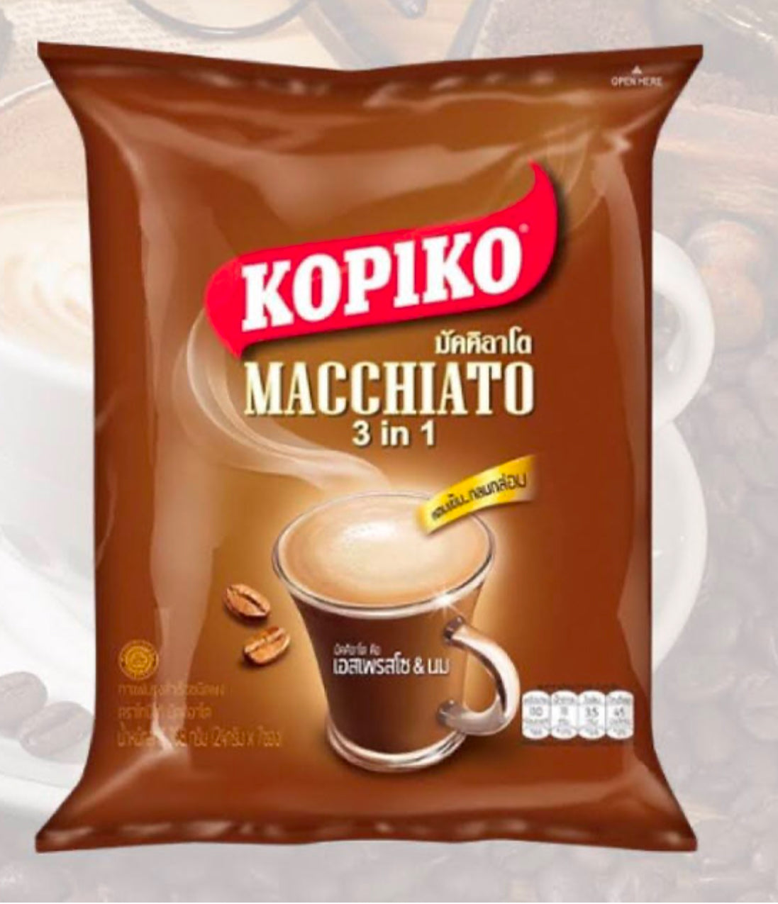 KOPIKO Macchiato 3-In-1 Instant Coffee 480g | 20 sachets