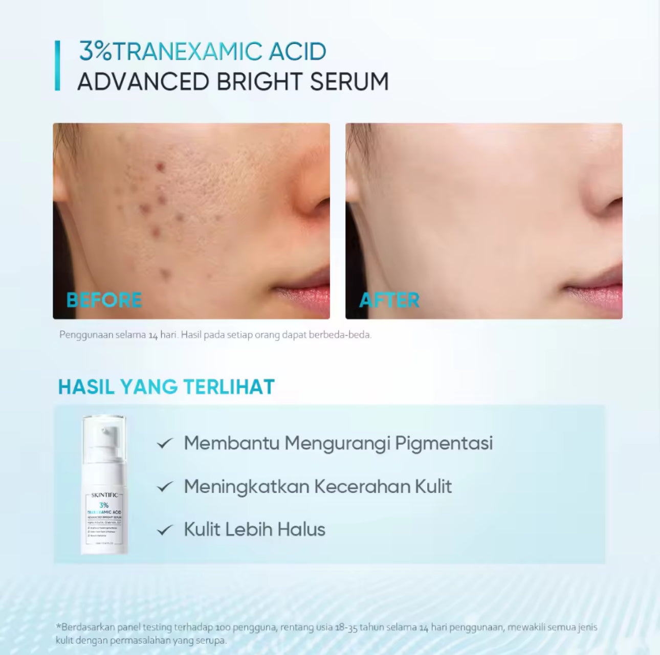 SKINTIFIC 3% Tranexamic Acid Advanced Bright Serum 20ml