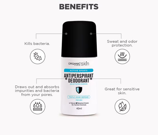 Organic Skin Japan Anti-Perspirant Deodorant For Men 40ml Underarm Whitening Deo Roll on