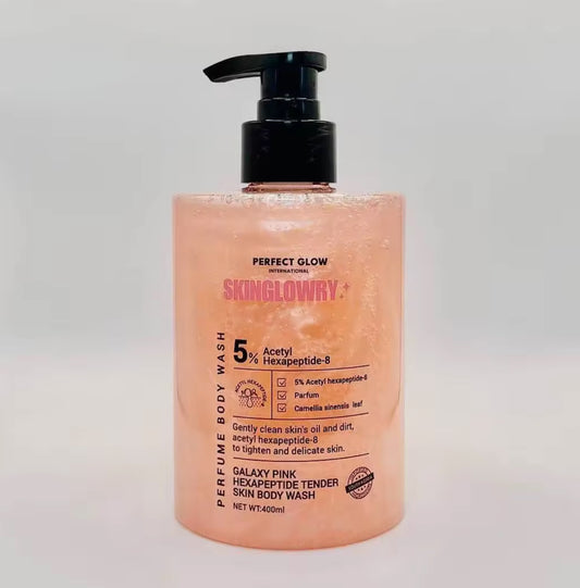 Perfect Glow Skin Glowry Perfume Body Wash | 400ml | Galaxy Pink | Hexapeptide Tender Skin Body Wash