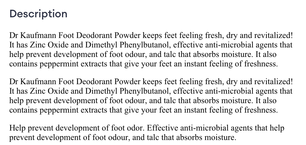 Dr. Kaufmann Foot Deodorant Powder 50G