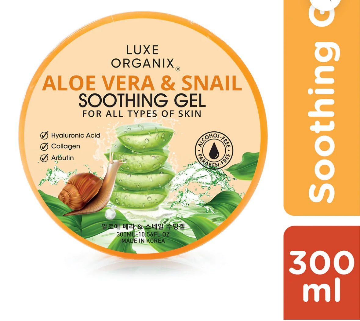 Luxe Organix
Aloe Vera & Snail Soothing Gel 300ml