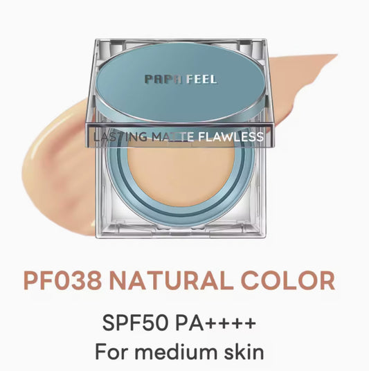 PAPA FEEL Face Oil Control BB Cushion 24h Long Lasting | Invisible Pore | Waterproof | SPF50 PA++++