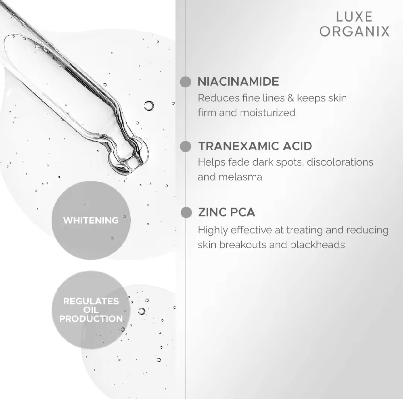 LUXE ORGANIX WHITENING REPAIR SERUM30ml