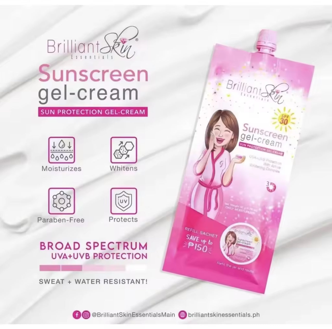 Brilliant Skin Essentials SPF 30 Sunscreen Gel Cream/ 50g Original