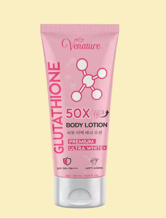 Venature Glutathione 50X Body Lotion Premium Ultra White SPf50+ PA+++ 150ml