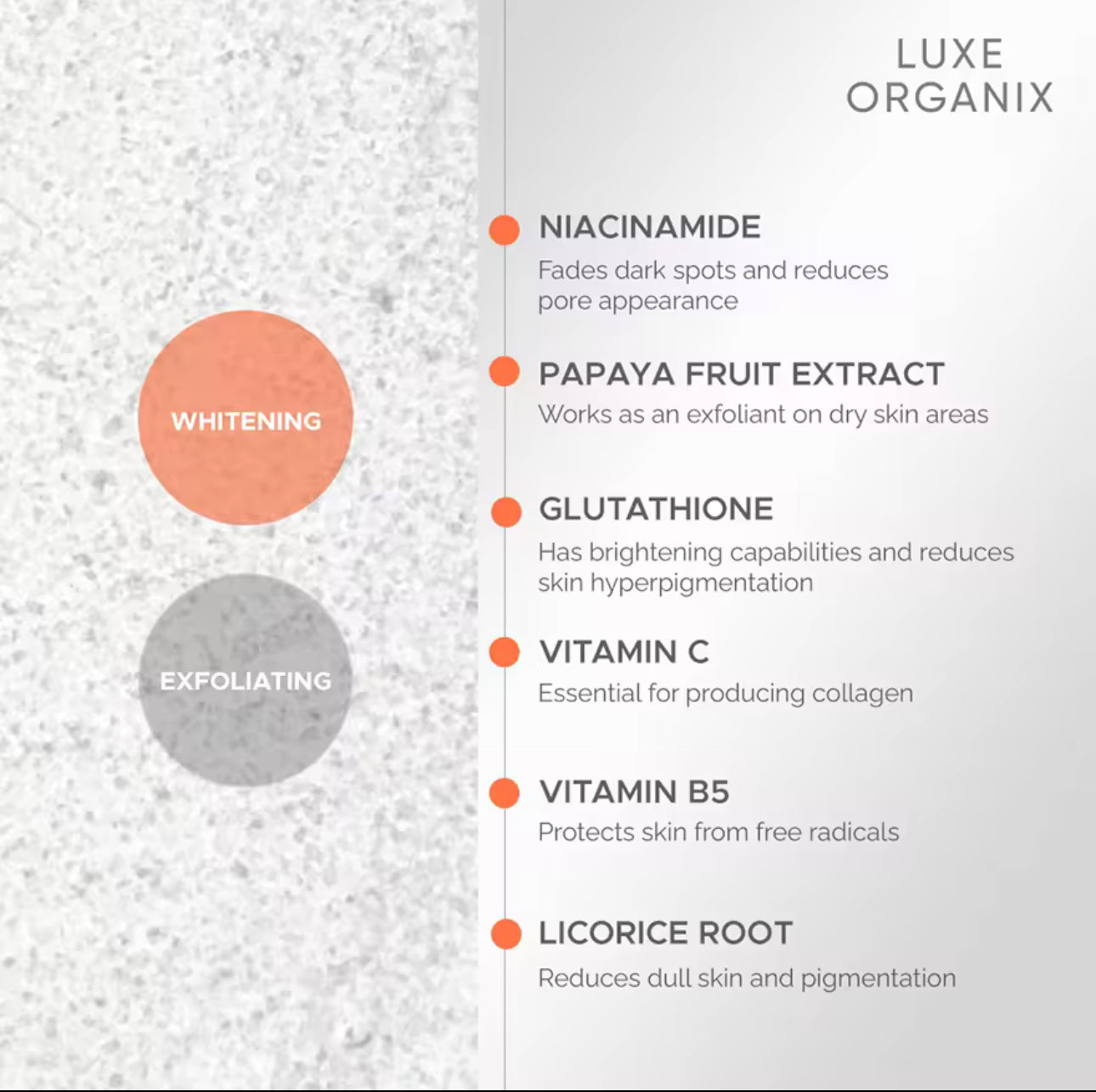 LUXE ORGANIX Niacinamide Plus Papaya Gluta Velvet Salt Scrub 300g