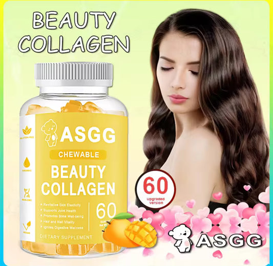 ASGG Collagen Gummies Whitening Skin Anti-Aging Vitamin C Beauty Supplements