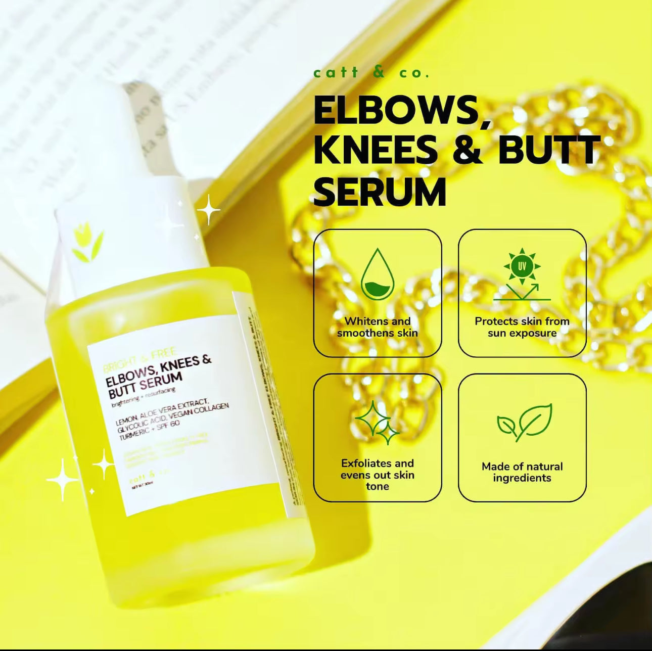 Catt&Co Bright and Free Elbows, Knees and Butt Serum