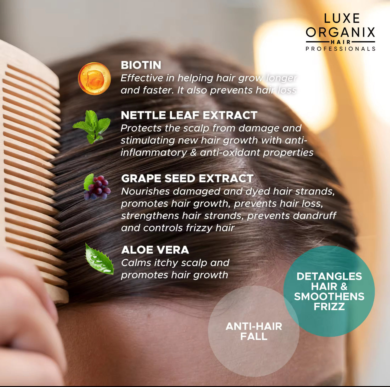 Luxe Organix Scalp Therapy Anti-Hair Fall  Gentle Clarifying Detox Shampoo 270ml