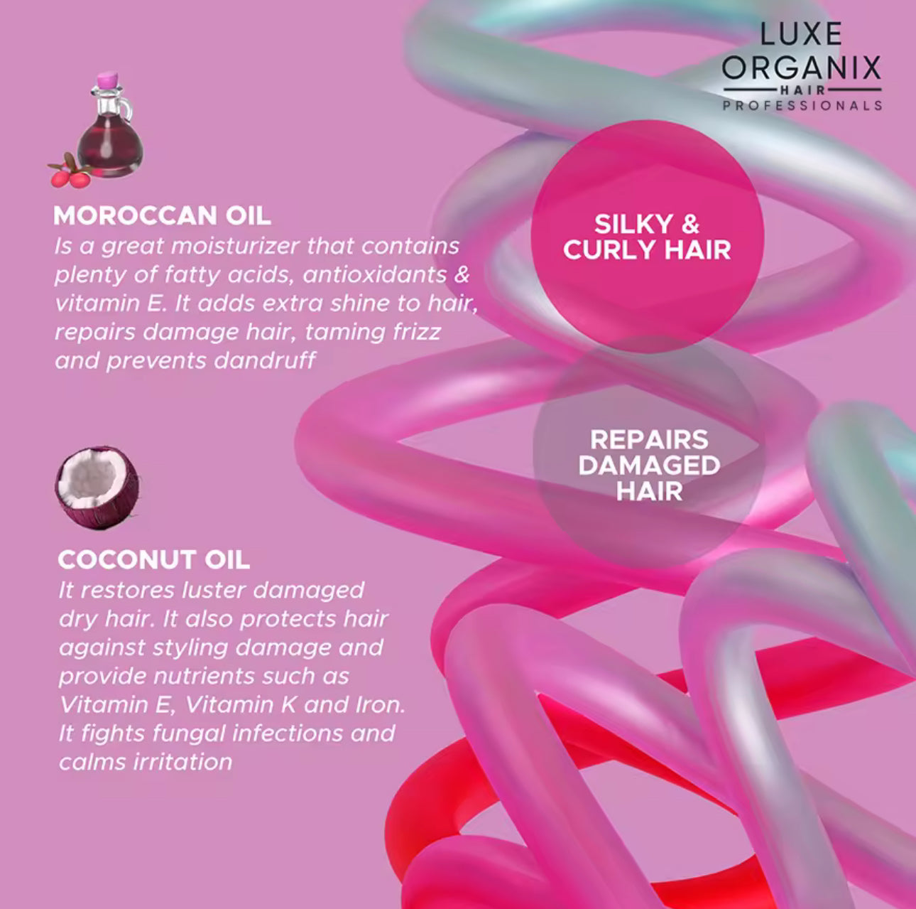 LUXE ORGANIX Curl Define Intensive Hydration Daily Conditioner 210ml