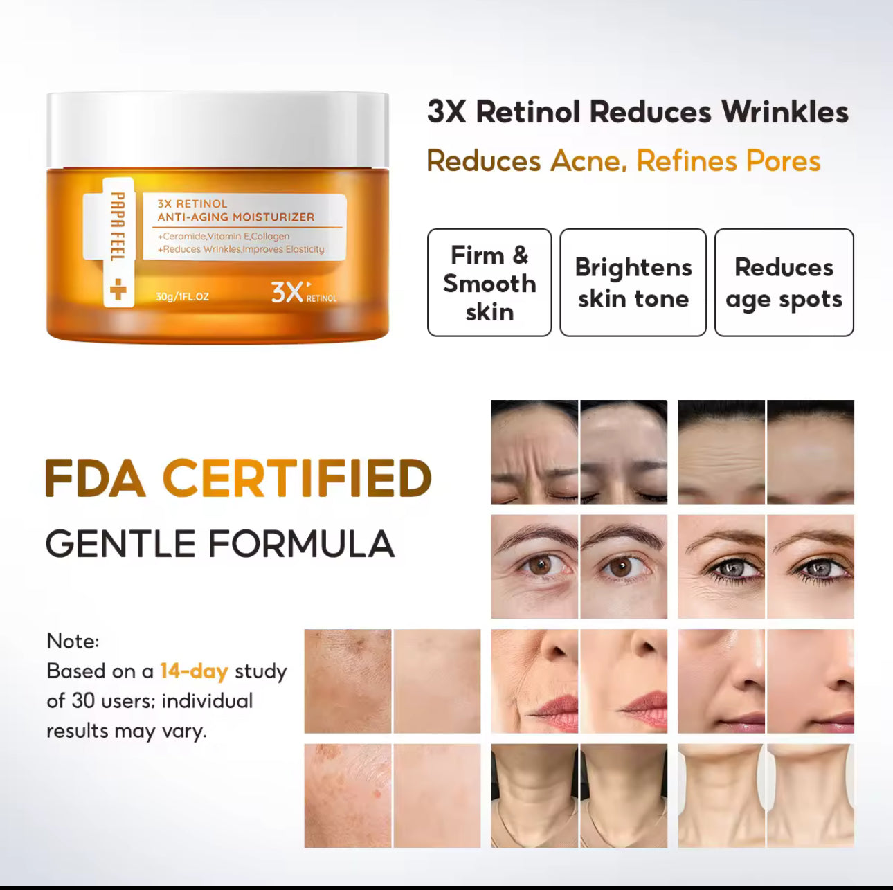 PAPA FEEL 3x Retinol Anti Aging Moisturizer 30g