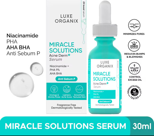 LUXE ORGANIX Miracle Solutions AHA BHA Serum 30ml
