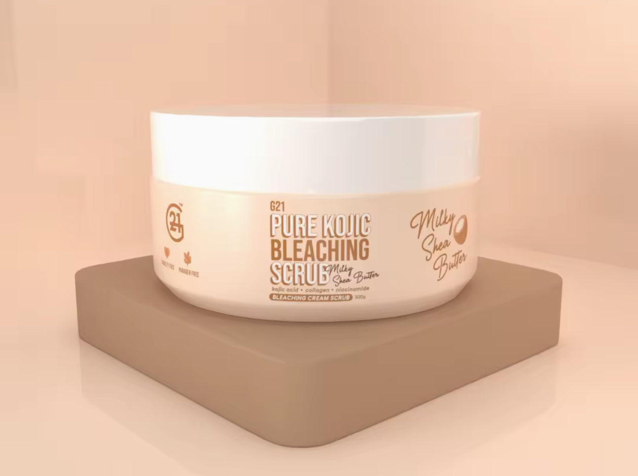 G21 Pure Kojic Bleaching Cream Scrub | Milky Vanilla Ice Cream| Milky Shea Butter | Milky Citrus| 300g